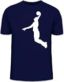 Shirtstreet24, Basketball Player, NBA Sport Herren T-Shirt Fun Shirt Funshirt, Größe: S,dunkelb
