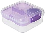 Sistema Bento Cube Box To Go mit Fruit/Joghurt Topf, 1,25 Liter (zufällige Farbauswahl)