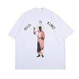 cpfm.xyz Kanye Jesus is King Ablum T-Shirt Hip Hop Musik Baumwolle Kurzarm Shirt Weiß XL