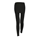 OULII Rock mit Hose 2 in 1 Leggings für Sport Tennis Yoga Jogging (Schwarz)