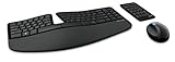 Microsoft Sculpt Ergonomic Desktop (Set mit Maus und Tastatur, deutsches QWERTZ Tastaturlayout, schwarz, ergonomisch, kabellos)