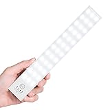LED Schranklicht, BLS 36 LEDs Bewegungsmelder Unterschrankleuchten, große 1500 mAh LED-Leuchten wiederaufladbar, batteriebetrieben, für den Innenbereich, Schranklicht, kabellose Schrank