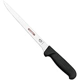 Victorinox Küchenmesser Filetiermesser flex Fibrox 20 cm Messer, Edelstahl, rostfrei, Schwarz, S