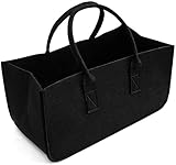 Kaminholz Holzkorb Brennholz Protokoll Tragetasche Filz Tasche Schwarz Kamin Holz Tasche Filz Korb Feuer Holz Tasche Brennholz Korb Korb Korb Filz Zeitung Stände Zeitung Warenkorb Brennholz Protok