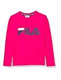 FILA Unisex Kids Nick Basic Longsleeve T-Shirt, Bright Rose, 110/116