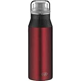 alfi Trinkflasche Edelstahl 600ml, elementBottle Pure rot, 5357.212.060 Wasserflasche auslaufsicher, spülmaschinenfest, BPA-Frei für Schule, Sport, Stadtbummel, F