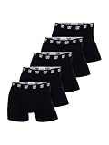 CR7 Boxershorts für Männer, ökologische Baumwolle Unterwäsche für Männer im Set, im 5er-Pack, schwarz, L