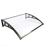 Vordach gewölbt als Haustürvordach, Aluminiumlegierung Tür-Fenster-Markise, Überdachung Haustür aus Polycarbonat, Klares Outdoor-Abdeckung Veranda-Überdachung