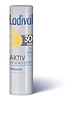 LADIVAL Aktiv UV-Schutzstift LSF 30, Lippenpflege mit UV-A- und UV-B Sonnenschutz, ohne Farb- und Konservierungsstoffe, wasserfest, 4.8 g