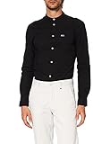 Tommy Jeans Herren TJM Mao Neck Solid Shirt Hemd, Schwarz, M