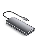 USB C Hub, USB C Mac-Book Pro Adapter, 11 in 1 mit 100W PD,Dual 4K HDMI,2*USB 3.0,Gigabit Ethernet LAN für MacBook Pro, Surface Pro 7, Surface Go, iP-ad Pro Mini 6, Galaxy Tab S7 und Typ C G