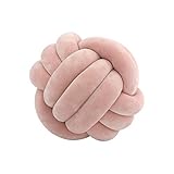 Cratone Knot Kissen Knotenkissen Kreativität Knoten Kugel Kissen Plüsch Weiche Zierkissen Knoten für Sofa Bett Büroraum Dekoration 20 cm (Neues Pink)