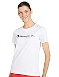 Champion Damen Legacy Classic Logo T-Shirt, Weiß, S