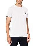 GANT Herren D1. MEDIUM Shield SS T-Shirt, White, L