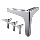 4' / 10cm Metall Möbelfüße, La Vane 4 Stück Metall Diamant Dreieck Tischbeine Schrankfüße DIY Ersatz für Schrank Sofa Couch Regal O