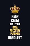 Keep Calm And Let The Data Recovery Planner Handle It: 6x9 Career Motivational Notebook 120 Pages For Employ