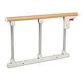 Bettgitter Seitenschutz, Faltbare Bettschutzgitter für Ältere, Bett Geländer Metall Griff für Krankenhaus Erwachsene Heimpflege, 100kg Tragend (Farbe : Wood Color, Größe : 70X40CM)