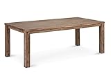 Furnhouse Ibbe Design Rechteckig Ausziehbar Esstisch 140x90 Natur Massiv Akazie Holz Esszimmer Tisch Alaska, L140xB90x H75