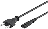 3 Meter Netzkabel mit 2-poligem Eurostecker und Philips-Stecker für Samsung Philips LG Sony TV, PS4, PS3, PC, Konsole, Drucker, HiFi R