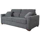 Staboos Schlafsofa Grau - Hochwertige Schlafcouch mit Kaltschaummatratze - Ausziehbares Sofa mit Schlaffunktion - Bettsofa für Guten Schlaf - Sofabett mit Massiven Holzb