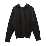 Damen Pullover Hoodie 100% Kaschmir Sweatshirt Pullover Frauen Wolle Strickpullover Herbst Lose Pullover Kapuzenp