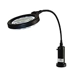 Bergeon 7841 LED-Lampe mit Lupe, Tischlupe, Lupenleuchte, für Uhrmacher, Goldschmiede, Juweliere, 4-fache Vergrößerung