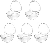 Yicare 5 x transparente Baby-Schnuller-Box, tragbare Schnuller-Aufbewahrung, BPA-frei, kompakte Größe für Reisen und Zuhause, PP-Kunststoff, sicher und ungiftig, sehr nü