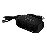 Ykop Auto Ladegerät 120W, Charge Auto Zigarettenanzünder Splitter, 12V/24V Zigarettenanzünder Verteiler Kfz USB Adapter DC 3 Mehrfach Steckdose Splitter Stecker USB Anschlü