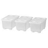 IKEA ASIA GLIS Box mit Deckel transparent 17x10cm 3er S