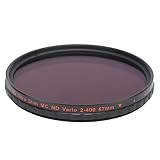 Sxhlseller HD 67-mm-Graufilter, Einstellbare ND2-ND400-Objektivfilter, für SLR-Kameras, Mehrschichtige Nanobeschichtung, Verlängert die Belichtungszeit, Erhöht die Farbsättigung