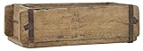UKIYO Ziegelform Holzkiste mit Metallbeschlägen 31x15x9 cm Aufbewahrung Box