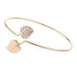sharprepublic Herz Armband offen Manschette Armreif Schmuck einstellbar Armbänder - G