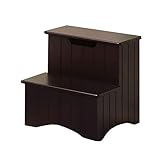 SHUKUILIUDT Trittleiter Klappbar Ladder Hocker Schritt Hocker Badezimmer 2-stufig Kleinkinder Töpfchen Ausbildung, Massivholz Schritt Schritt Ladder Bank Küche Stehleitern Klappstufen (Color : B)