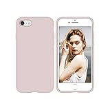 Nupcknn Hülle für iPhone 7/8/iPhone SE 2020 Hülle Flüssig Silikon Matt Handyhülle Schutzhülle Bumper Case vor Stoßfest/Scratch Cover mit Microfaser Tuch Futter(Rosegold)