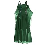 Halloween Kostüm Frauen Kleid Damen Gothic Herbst Winter Teenager Mädchen Prinzessin Langarm Druck Vintage Kleid Fasching Abend Party Clubbing Karneval Cosplay Eleganten Swing Kleider Geschenk