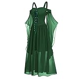 Halloween Gothic Kleid Damen Kostüm Clubbing Karneval Cosplay Eleganten Swing Kleider Geschenk Frauen Herbst Winter Teenager Mädchen Prinzessin Langarm Druck Vintage Kleid Fasching Abend Party