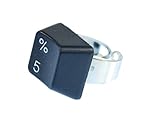 Miniblings Tastatur Ring Wunschzahl Ziffer Nummer 123 Computer PC Nerd - Handmade Modeschmuck I Fingerring mit Motiv I verstellbar one Size, 2. Zahl:0
