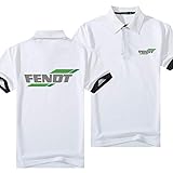 Herren Poloshirt für FENDT T-Shirts Kurzarm Unisex Golf Revers Shirts Sport Casual T-Shirt - Teen Gifts,Weiß,L