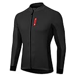 MEETWEE Herren Radtrikot, Langarm Fahrradtrikot Reißverschluss Fahrradbekleidung Radshirt Fahrradshirts für Männer, Atmungsaktive Cycling Jersey Schnell Trocknen Radsport Bekleidung