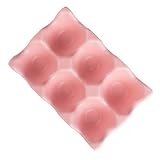 Luxshiny 6 Gitter Keramische Ei- Tablett- Halter Eierplatte Egg- Lagerbehälter Teufelige Eierablage für Küchenkühlschrank- Arbeitsplatte (Rosa)