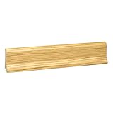 KGM Sockelleiste Waldberger – Fußbodenleiste aus Fichte Massivholz – furniert – Eiche lackiert – Maße: 2500 x 19 x 58 mm – 1 Stück