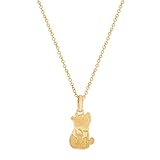 Disney Winnie the Pooh 14KT Yellow Gold Pendant Necklace, 18' Chain; Jewelry for Women and G