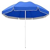 JRZTC 2,2 m Kleiner Terrassenschirm, Sonnenschirm mit Kurbel, Outdoor-Tischschirm für Veranda, Rasen, Balkon, Pool, ohne Sockel, grün/b
