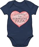 Shirtracer Statement Sprüche Baby - Alles Gute zum Geburtstag Papa - 18/24 Monate - Navy Blau - Alles Gute zum Geburtstag Papa - BZ10 - Baby Body Kurzarm für Jungen und M