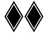 Finest Folia K080 Rauten Set Aufkleber LKW Sticker Folie (Schwarz Glanz)
