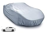 Autoschutzhülle Auto Abdeckung - Car Cover - Autoplane Silber Hülle Plane wasserdicht - für alle Arten von PKW / KFZ Autoabdeckung Abdeckplane (1x)