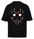 Eishockey Maske Unisex Herren Frau Baggy T-Shirt Bio-Baumwolle Schwarz Unisex Baggy T-Shirt Black