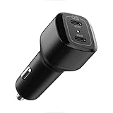 Spigen USB C Auto Ladegerät 65W Dual Port Car Charger Fast Charge(PD 3.0 Charging 45W + 20W), Typ C Netzteil für iPhone 13 12 Pro Max Mini Macbook Air iPad Pro Galaxy S21 Ultra Plus S20 FE Note 20