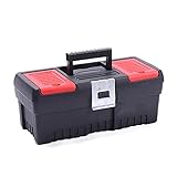 Aufbewahrungskiste Multifunktionale Hardware-Toolkasten-Speicher-Tool-Box-Kunststoff tragbare Haushaltswartung Elektriker Doppelschicht-Werkzeugkoffer Werkzeugkasten ( Size : 350x160x140mm )