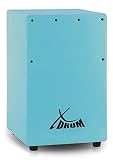 XDrum KC-37B Kinder-Cajon - Kleine Cajon speziell für Kinder - Nur 36 cm hoch - Snare-Effekt durch stimmbare Gitarrensaiten - b